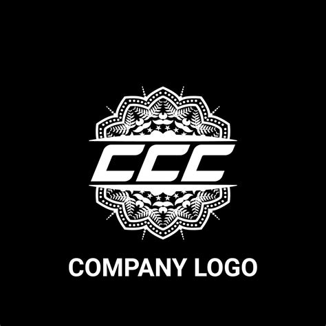 Ccc Letter Royalty Mandala Shape Logo Ccc Brush Art Logo Ccc Logo For