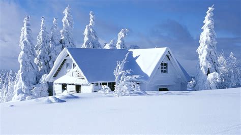 Nature Snow Forests Houses House Wallpaper 1920x1080 209534