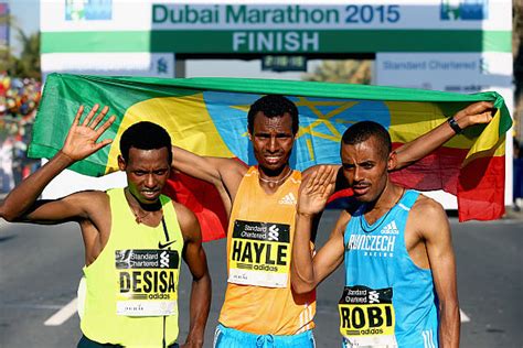 Ethiopians And Kenyans Sweep Podium At Dubai Marathon