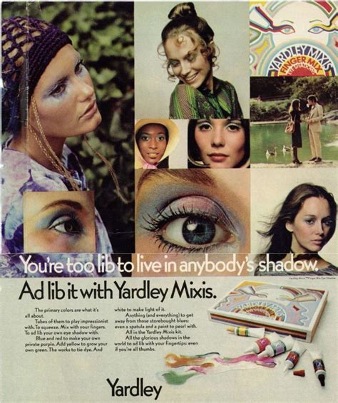 An Advertisement For Yardleys Eyeliners With Pictures Of Women In The