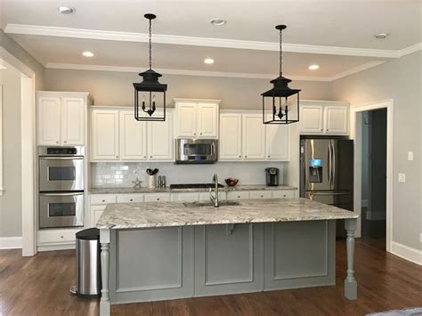 Extending the life of your existing kitchen cabinets is a lot easier than replacing them. Walls - BM Stonington Gray Cabinets, Trim, Ceiling - BM ...