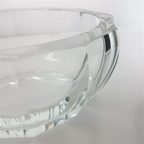 Moser Crystal Purity Clear Glass Set Bowl And Vase Early 20th Century For Sale At 1stdibs