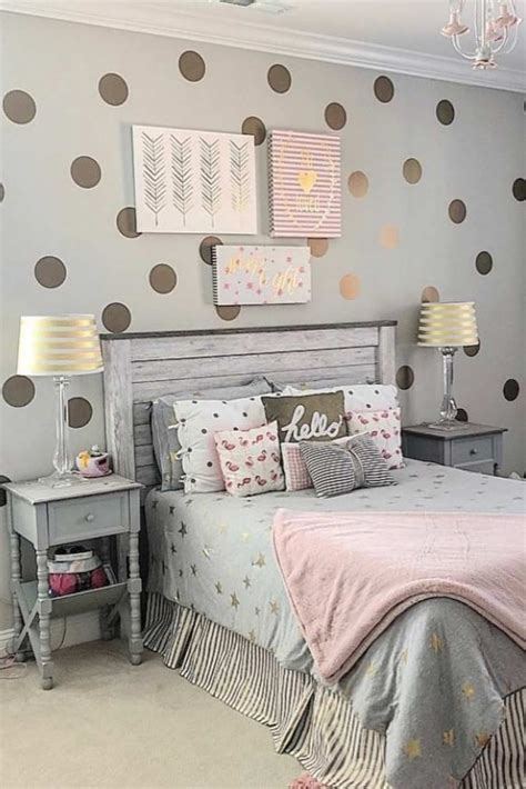 61 Fun And Cool Teen Bedroom Ideas Teenage Pink And Grey Bedroom