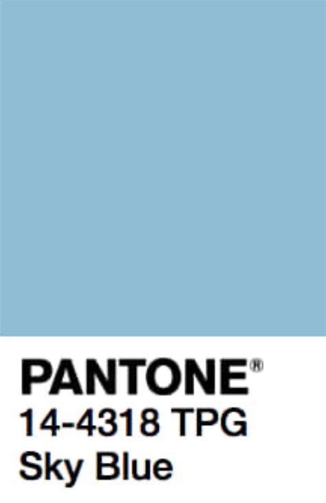 Pantone Sky Blue Pantone Azul Paleta Pantone Pantone Tcx Pantone