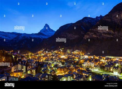Matterhorn Mountain Night Lights High Resolution Stock Photography And