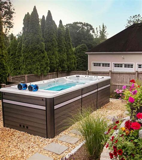 Backyard Ideas For Your Michael Phelps Swim Spa Outdoor Swim Spa Swim Spa Deck Swim Spa