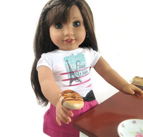 American Doll Food Chocolate And Vanilla Creme Frosting Donuts Etsy