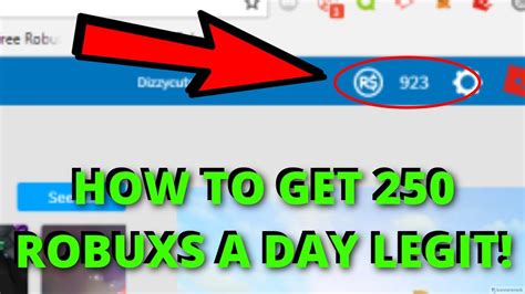 How I Get 250 Robux A Day For Free 2018 Hack Youtube