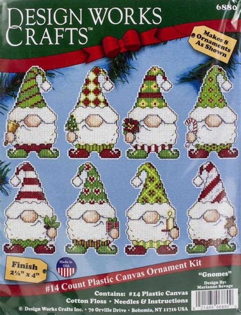 diy design works gnomes elves christmas holiday plastic canvas etsy