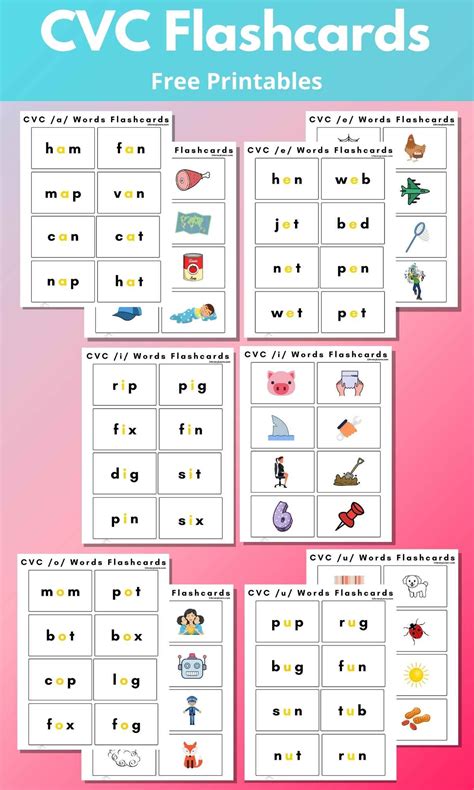3 Letter Word Flashcards Printable Pdf Printable Form Templates And