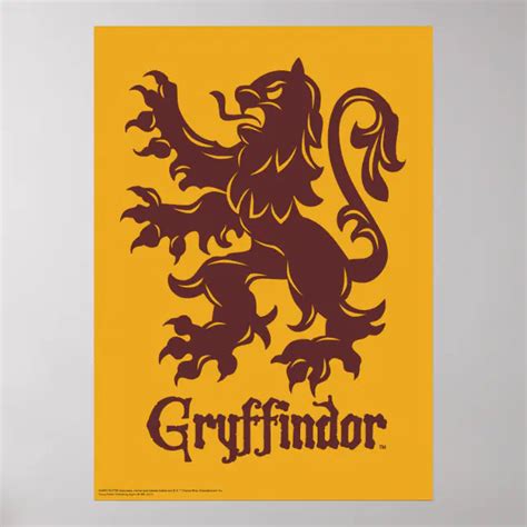 Harry Potter Gryffindor Lion Graphic Poster Zazzle