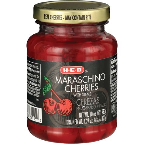 H E B Stemmed Maraschino Cherries Shop Berries And Cherries At H E B