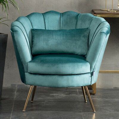 Shop grey armchairs in a variety of styles and designs to choose from for every budget. Details about Plush Velvet Armchair Wing Scallop Back ...