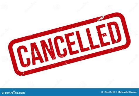 Cancelled Rubber Stamp Cancelled Rubber Grunge Stamp Seal Vector Stock