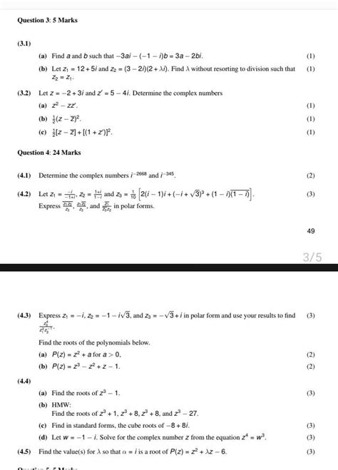 Solved A Find A And B Such That −3ai−−1−ib3a−2bi B