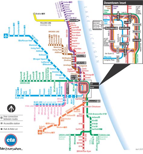 Chicago Train Map Chicago Il • Mappery