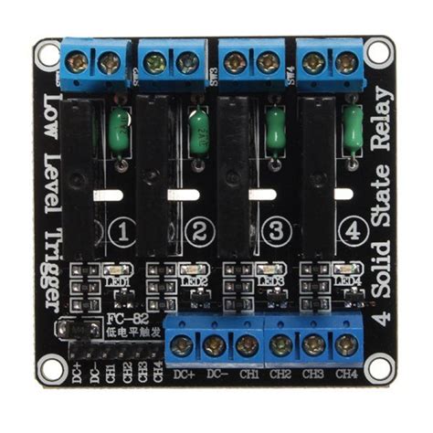 4 Channel 5v Ssr G3mb 202p Solid State Relay Module Low Level Trigger