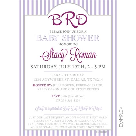 Check out some baby shower invitation card examples below to come up with a fancy idea in mind. Monogram Baby Shower Invitation | KateOGroup