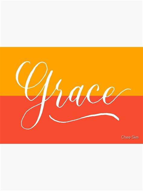 Grace Modern Calligraphy Name Design Art Print By Cheesim Redbubble