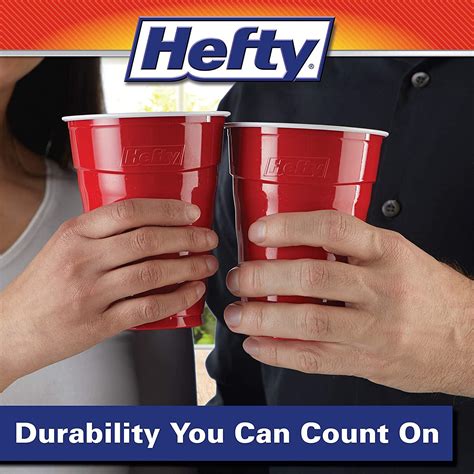 Hefty Party On Disposable Plastic Cups Red 18 Ounce 30 Count