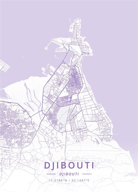 Djibouti Djibouti Poster By Designer Map Art Displate