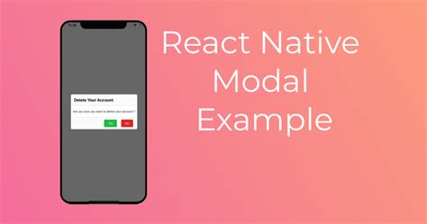 React Native Modal Example React Native Master