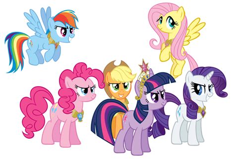 Image Fanmade Mane Six Wearing Elements Of Harmonypng My Little