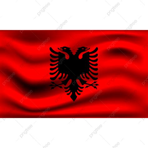 Bandeira Da Albânia Acenando Ilustração 3d Png Bandeira De Albania Bandeira Da Albânia