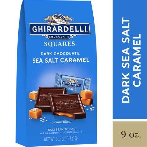 Ghirardelli Dark Chocolate Squares With Sea Salt Caramel Filling 9 Oz