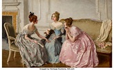 Charles Haigh-Wood (British, 1856-1927). Gossip. Oil on canvas. | Lot ...
