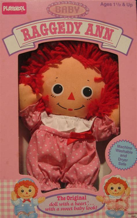 Playskool Baby Raggedy Ann Doll Printed Face In Box See Below For