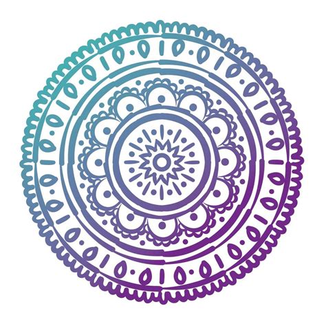 Purple Circular Mandala Floral Silhouette Style Icon 2602918 Vector Art