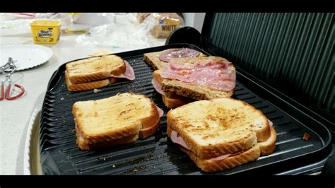How To Make Grilled Cheese On The George Foreman Lean Mean Grilling Machine Youtube