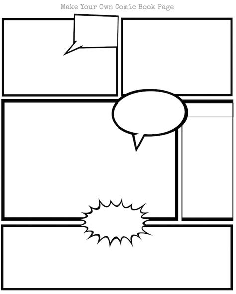 Image Result For Free Comic Template Pdf Comic Strip Template Comic