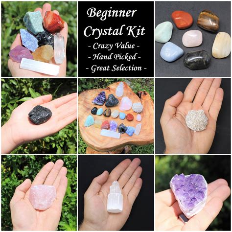 Beginners Crystal Kit 20 Pcs Chakra Protection Healing Sets Plus Natural Rough And Tumbled