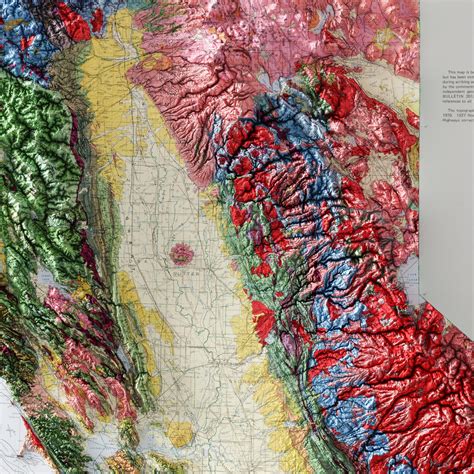 Geological Map Of California Visual Geomatics Wall Map Studio