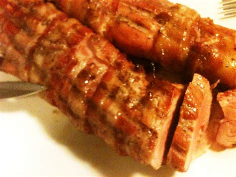 The searing also helps develop flavor. Yeah, You Can Grill That: Oh Hells Yeah - Bacon-Wrapped Pork Tenderloin