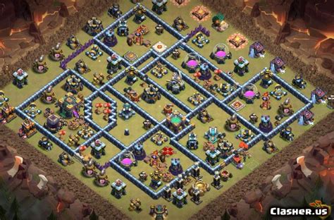 Town Hall 14 Th14 Wartrophy Base 9 With Link 3 2021 War Base