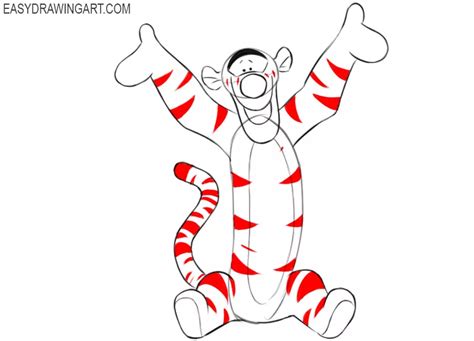 How To Draw Tigger Easy Drawing Art