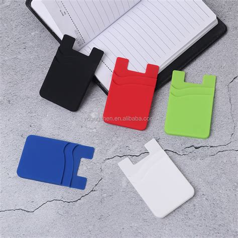 Silicone Mobile Phone Back Card Holder Wallet Stick On Adhesive Cash Id