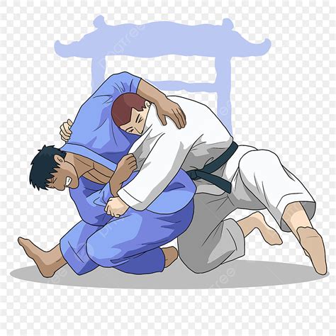 Personaje De Dibujos Animados Jiu Jitsu Tradicional Png Deporte De