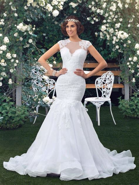 White Mermaid Tail Beach Wedding Dresses Plus Size ...