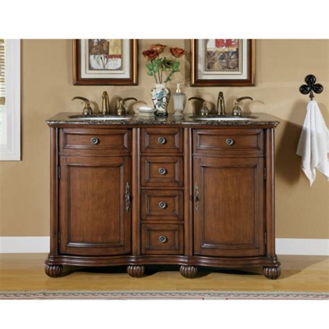Double bathroom vanity models starting at $1079.00. 52 Inch Small Double Sink Bathroom Vanity with Granite