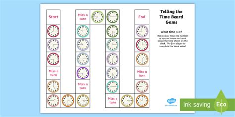 Telling The Time In English Speaking Board Game Twinkl Esl