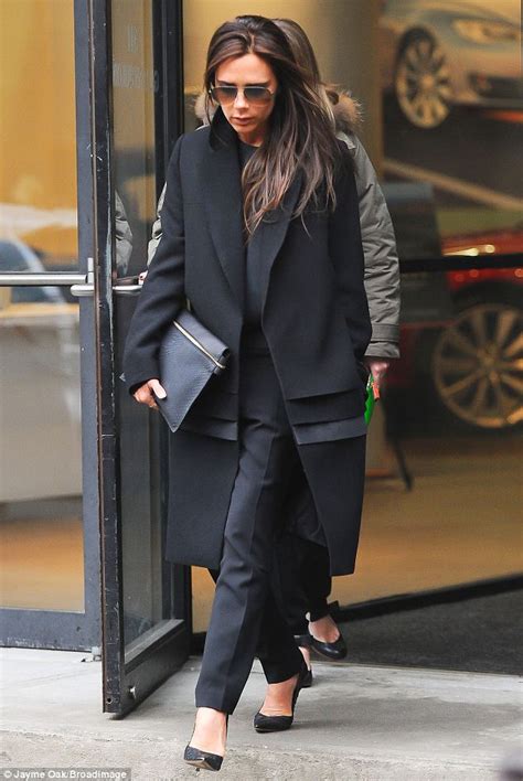 Victoria Beckham Wows In A Sleek Structured Black Outfit As She Visits