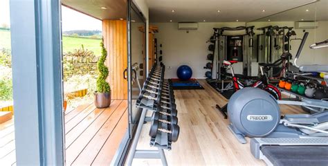 Luxury Garden Gymnasium And Sauna Contemporary Home Gym Cheshire