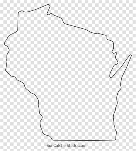 Download Hd Free Wisconsin Outline Thin Border Cricut Wisconsin Outline