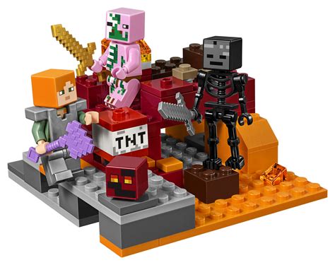 Lego Minecraft The Nether Fight 21139 84 Pieces