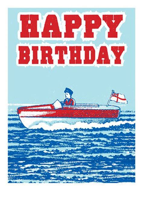 Happy Birthday Boat Greeting Card
