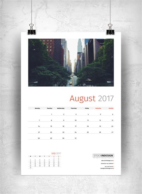 Wall Calendar 2017 Stockindesign